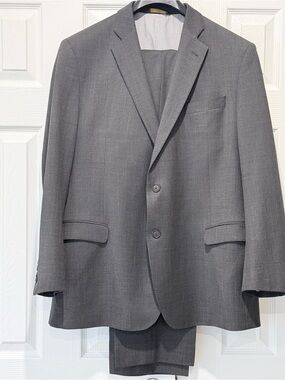 Brooks Brothers Classic Taupe Men's Two-Button Suit Jacket and Trousers